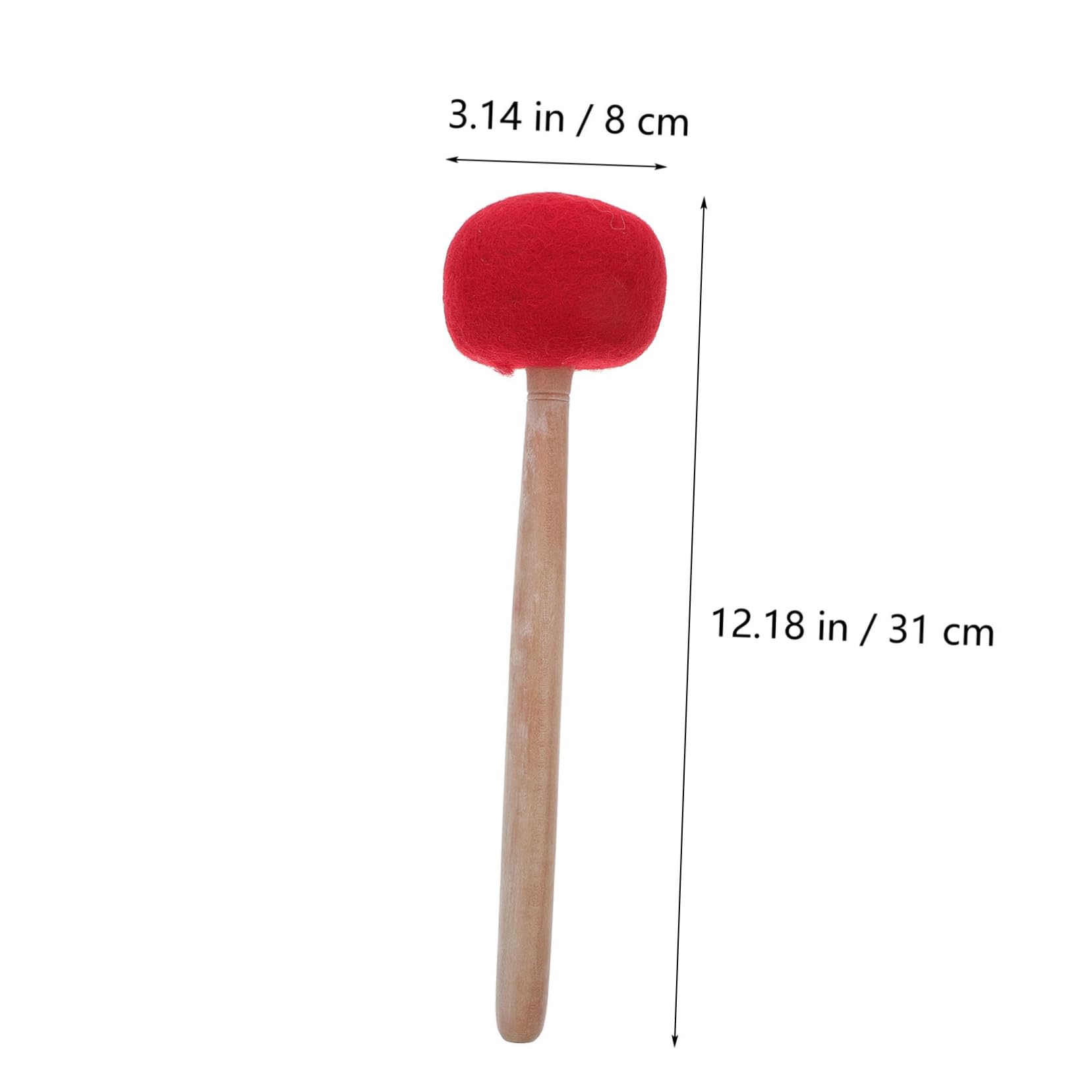 LIFKOME Singing Bowl Mallet Felt Striker for Sound Bowl Meditation Durable Wooden Stick Accessory for Relaxation and Yoga Handmade Nepal