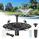 POPOSOAP Floating Pond Fountain & Aerator Complete Kit with LED Lights, 6000 L/h High-Flow Water Pump, 9m Power Cord, 3 Spray Styles for Ponds, Pools, Lakes & Water Gardens