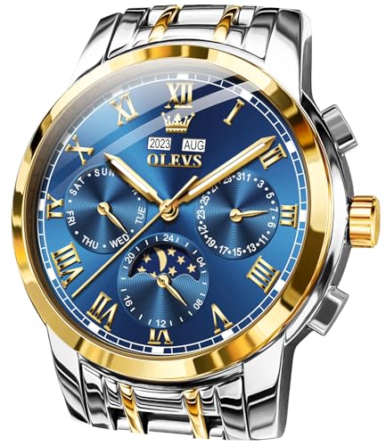 OLEVS Mens Automatic Watches Self Winding Mechanical Luxury Dress Stainless Steel Waterproof Wrist Watches for Men