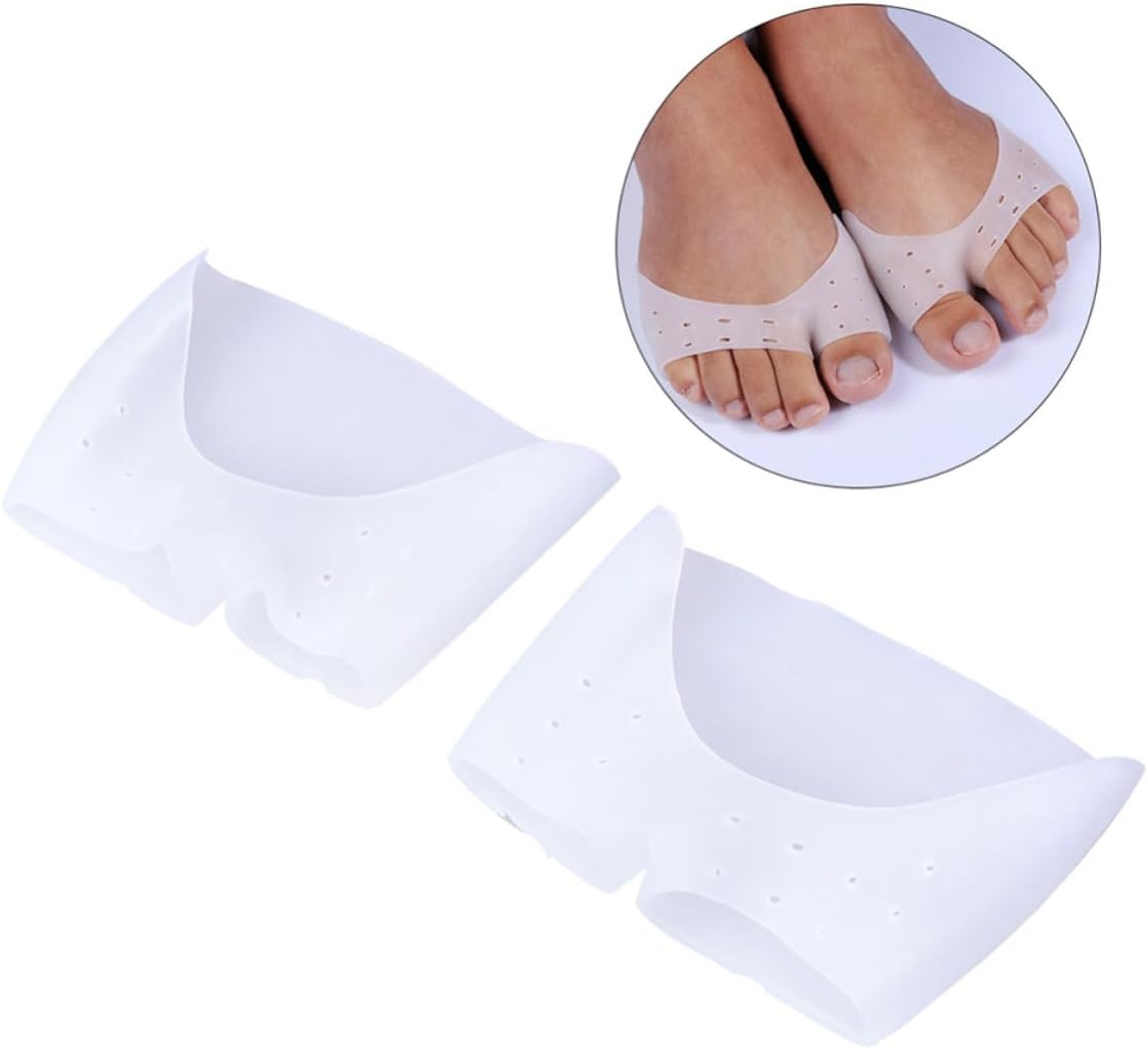 Sebs Toe Shoe Cover Open Forefoot Protector 2 Pair White with Hole