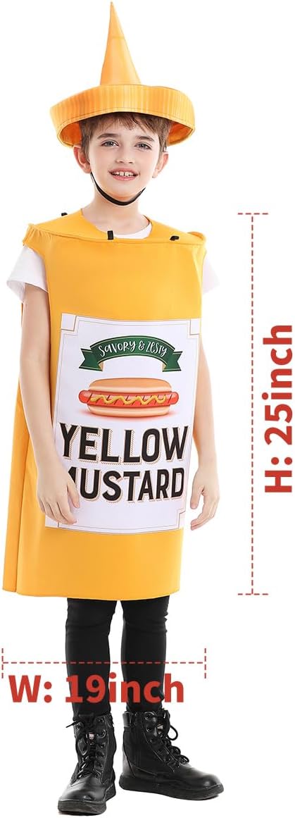 Seasons Yellow Mustard Costume For kids, Halloween Costume, One Size