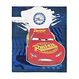Northwest NBA Philadelphia 76ers Disney Pixar Cars Lap Time Silk Touch Throw Blanket, Ultra Soft Plush Polyester, Lightweight Warm Decorative Fan Gift, 46 x 60 in