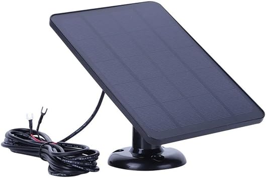 Doorbell Solar Charger, 4W Ring Door Bell Solar Panel Charger, Monocrystalline Silicon With 300cm Cable, Adjustable Mount Bracket for Ring Video for Doorbell 2Nd for Gen 3 3Plus 4Black