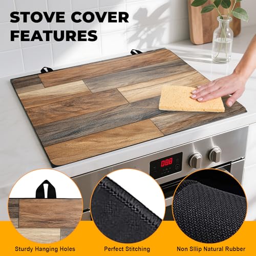 Image of Stove Top Cover for Home Decoration Kitchen Pad Washable Cooktop Covers Countertop Stove Protector Mat for Home Kitchen Cooktops (brown, 28 inchx20 inch)