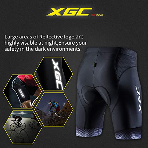 Image of XGC Men's Cycling Shorts /Bike Shorts and Cycling Underwear with High-Density and High-Elasticity 4D Sponge Padded
