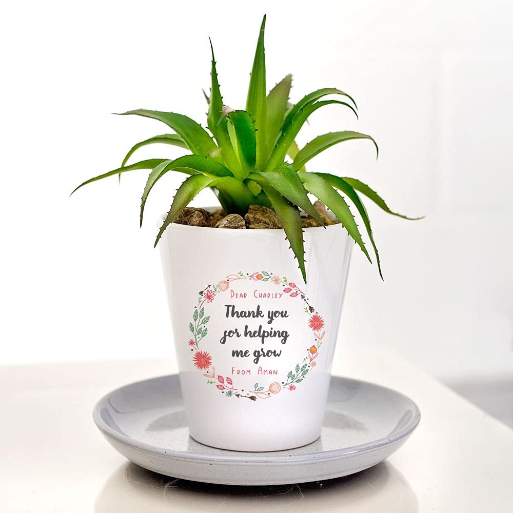 Buy Personalised Plant Pot Say thank you for helping your child grow