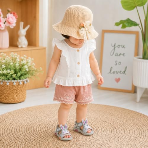 Image of Kids Sports Sandals Lightweight Breathable Anti Slip Comfortable Velcro Footwear for Boys and Girls