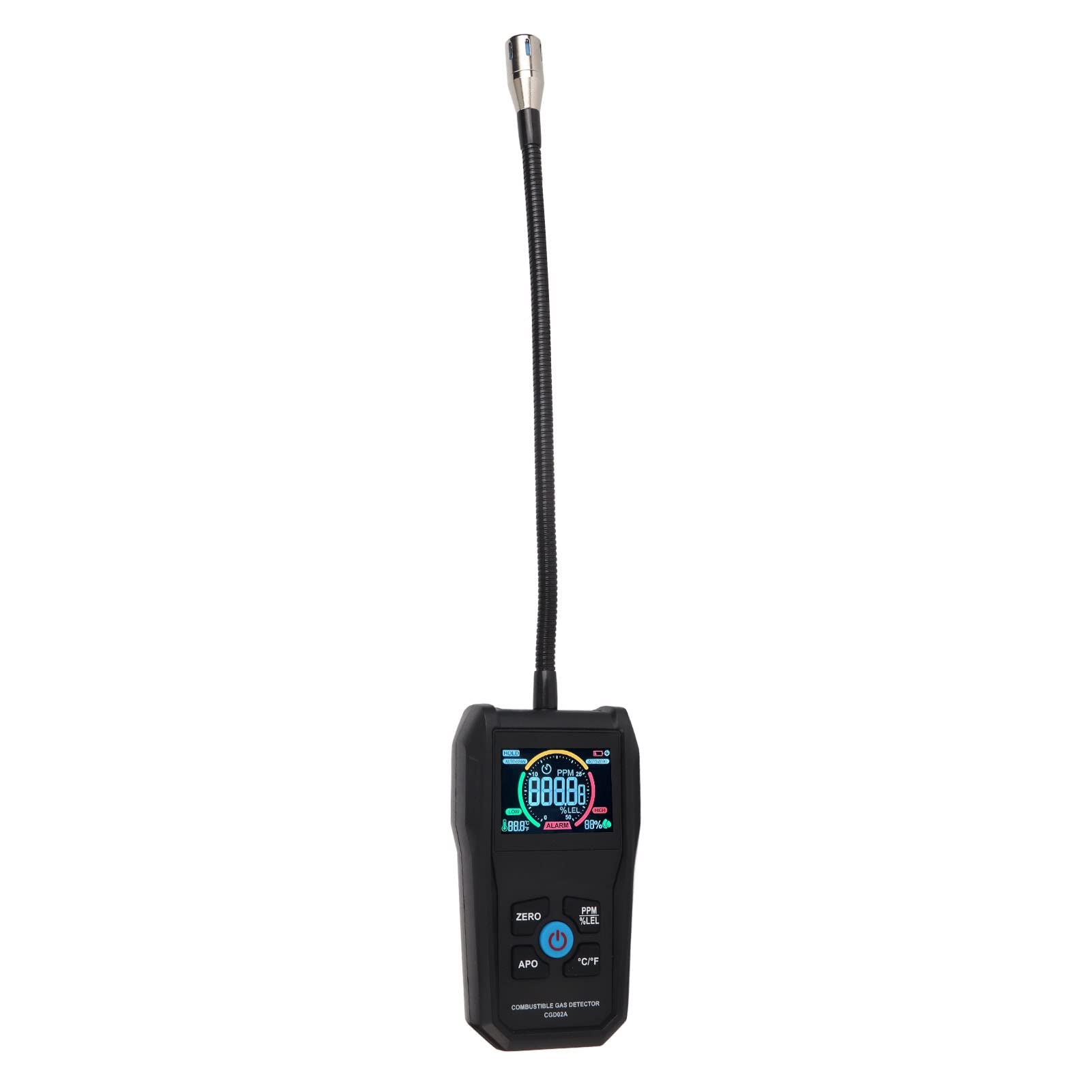 Annadue Detector de Gas 50-50000PPM, Probador de Fugas de Gas Portátil con Pantalla LCD, Detector de de Sonda Flexible para Propano de Natural Metano, Herramienta de Detección de Fugas de Tuberías
