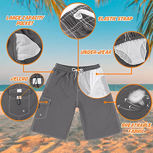 Image of Mens Swimming Trunks Swim Trunks Quick Dry Swim Shorts with Mesh Lining Funny Swimwear Bathing Suits