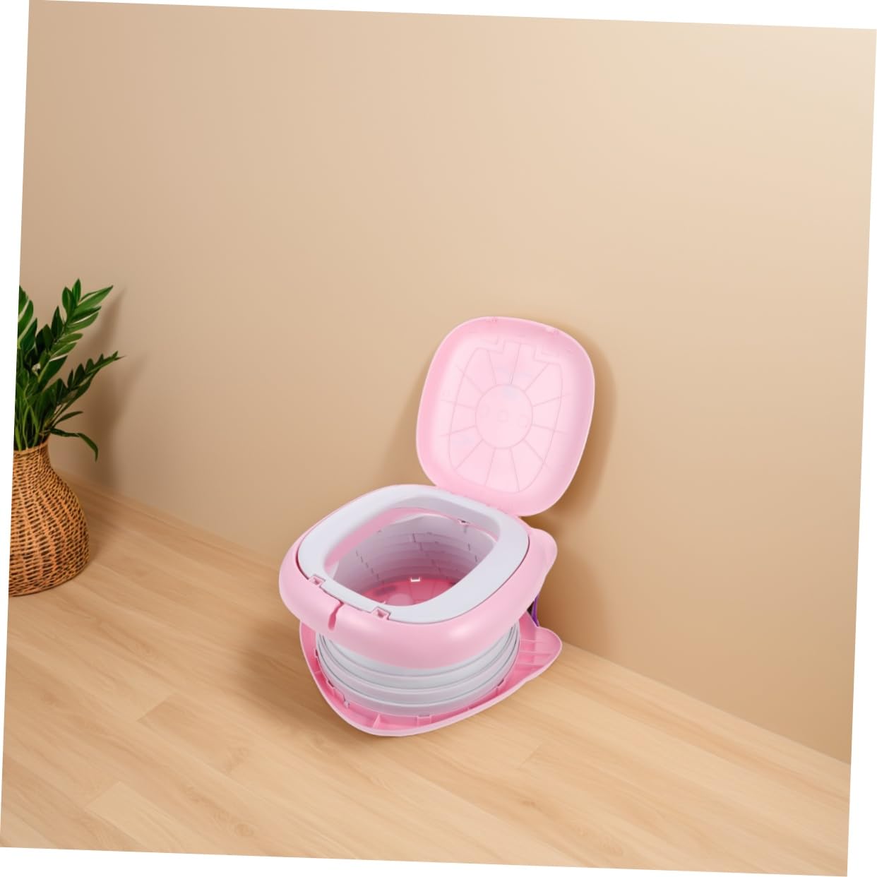 Kisangel Tragbare Kindertoilette mit Faltbarem Design aus Pp Kunststoff Auslaufsicher für Zuhause Reisen und Unterwegs Toilettensitz Kinder Reise