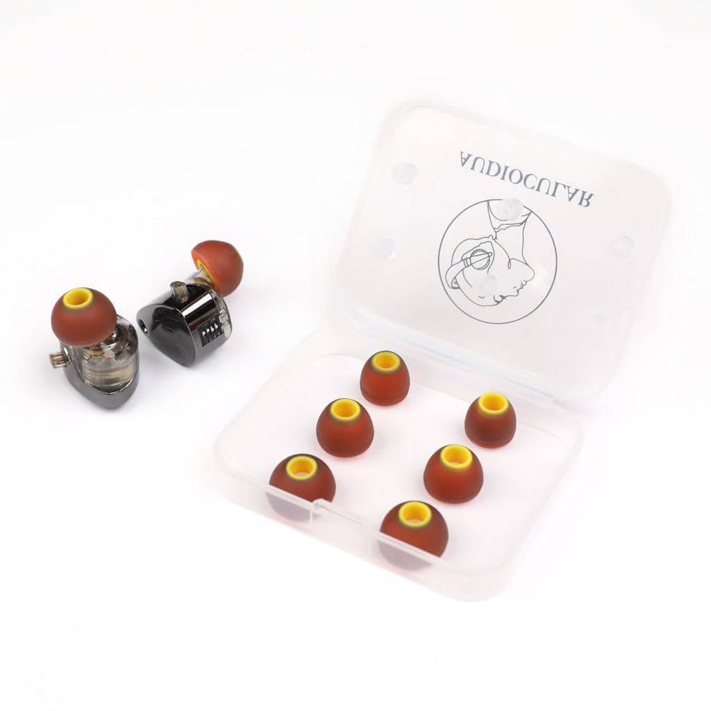AUDIOCULAR Hybrid Memory Foam Silicone Eartips for IEM, in Ear Monitor, Earphones 4.9mm-5.9mm Inner Diameter Eartips for Sound Isolation, 3 Pairs Slow-Release Design Memory Foam Eartips