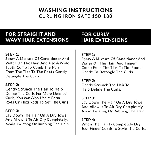 Stasia Street 20-Inch Curly Clip-On Strands Korean Synthetic Breatheable Hair Extensions for Women Natural Looking Instant Style, Volume & Length - Scarlet Red