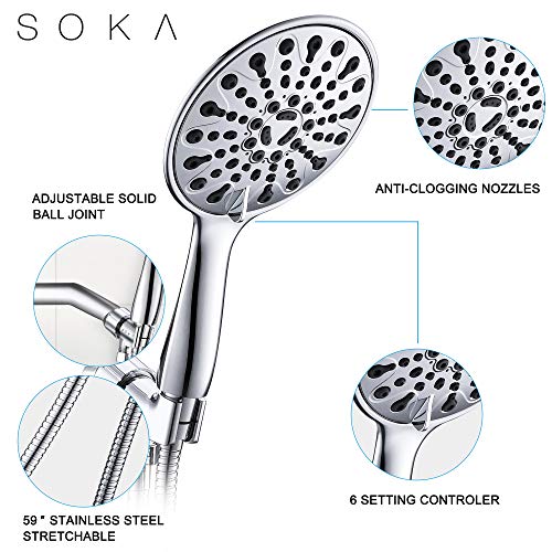 SOKA SKB58115C Handheld Shower Head, Chrome - Image 4