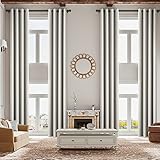 13ft Blackout Extra Long Faux Linen Curtain with Grommet,Silver White,Room Darkening Thermal Insualted Solid Color Drape for 2 Story House,Great Room,Tall Window,High Ceiling(1 Panel,52 x 156 Inch)