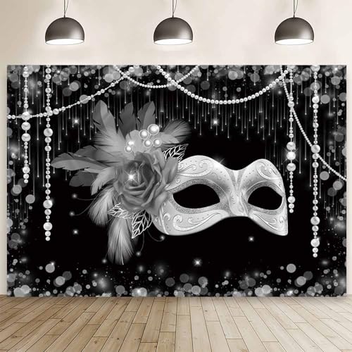 Accessoires de studio photo et toile de fond bal masqué noire