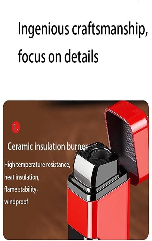 Encendedor antorcha a prueba de viento pack x2 naranja miniatura 5