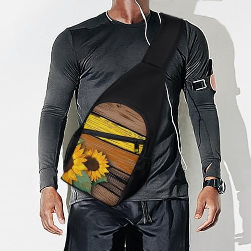 Morrales tipo bandolera estilo Paint Wooden Board Sunflower miniatura 7