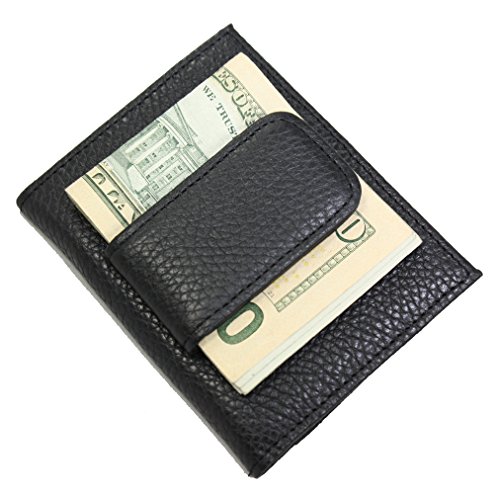 Men's Leather Credit Card Holder Wallet with Two ID Windows2