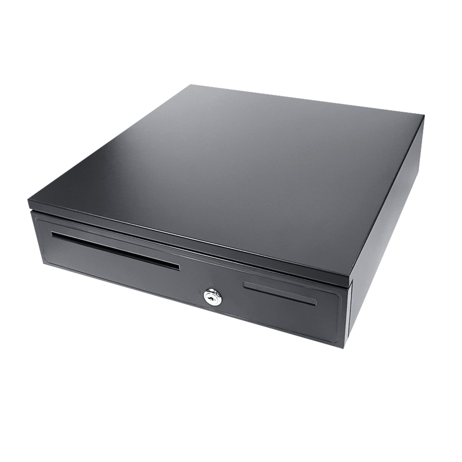 Cajón de efectivo POS con interfaz RJ11 5 bandejas para billetes y 5 monedas - Caja registradora con cerradura compatible con impresoras de recibos - Construcción de acero