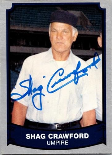Shag Crawford autographed baseball card 1989 Pacific