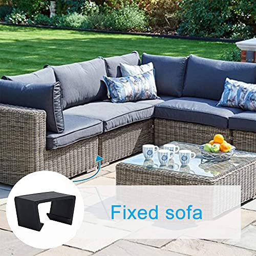 wocpvm 12 Pcs Rattan furniture clips Outdoor Furniture Clips Furniture Alignment Clips Sectional Connector for Rattan Chairs for Rattan Chairs Garden Sofa Furniture 4.7-5.1 cm - Image 8