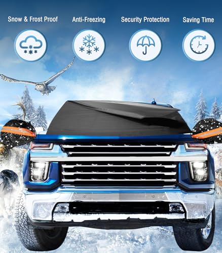 Image of YeewayVeh Truck Windshield Ice Snow Cover for Silverado 1500 2500 3500 HD