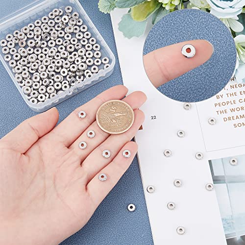 UNICRAFTALE 200Pcs 6mm & 2mm Stainless Steel Round Spacer Beads for DIY Jewelry Making, metal 200pcs - Image 2