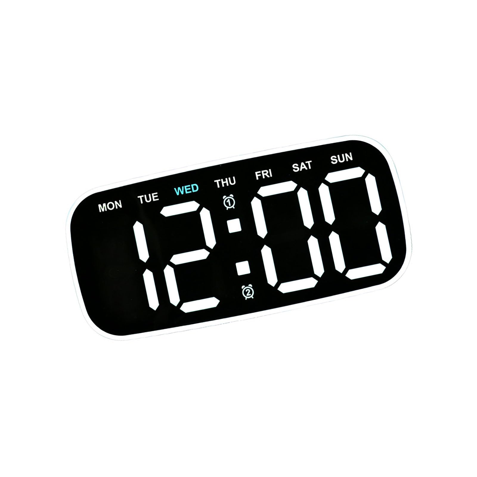 Nucelit Digital Alarm Clocks for Bedrooms Desk Clock with Date, Day of Week, Temperature, Dimmer for Bedside Table, Living Room Desk Alarm Clock