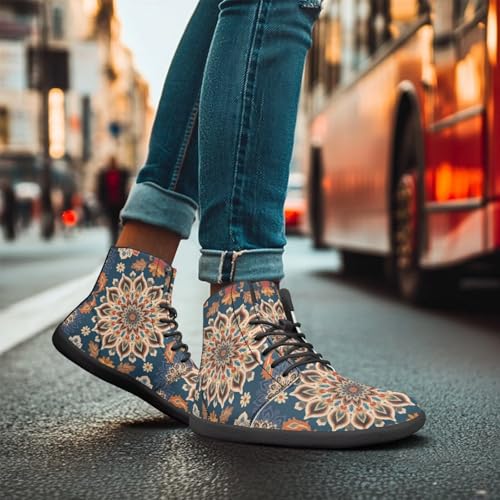 Image of Binienty Zero Drop Sole Barefoot Men's Women's PU Leather Flat Minimalist Barefoot Sneakers Athletic Shoes Waterproof