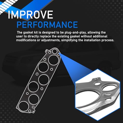 Image of Engine Intake Manifold Fuel Injection Plenum Gasket Set Compatible with 2005-2008 Honda Pilot 2003-2006 Acura MDX 3.5L Replaces MS 96410-1
