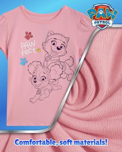 Nickelodeon Paw Patrol Skye Everest Liberty Girls Shirts - 4 Pack Short Sleeve Girls T Shirts for Toddlers & Little Girls4