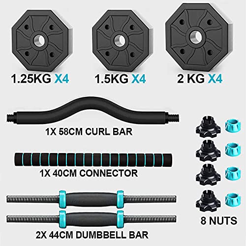 Adjustable Dumbbell Sets 30 40 LBS Dumbellsweights Set, Curl Bar with Weights Dumbbell Set for Men and Women, Double Bolts Barbell Weights Set for Home Gym - Image 8