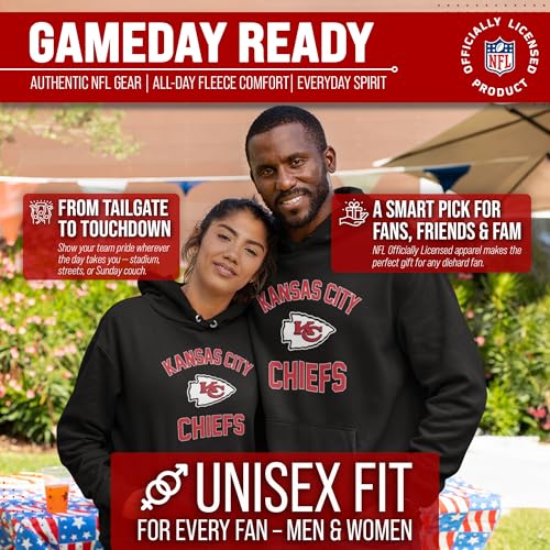 Image of Team Fan Apparel NFL Gameday Hoodie Pullover Sweatshirt for Men and Women | Officially licensed NFL Gameday fleece pullover - kangaroo pocket, ribbed cuffs, drawstring hood, unisex fit