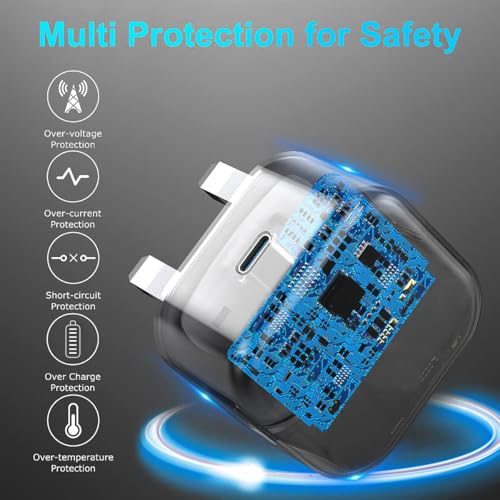 Samsung Fast Charger, Samsung Cable 1M and Plug USB C for Samsung Galaxy S25/S24/S23/S22/S21/S20/A16/A15/A17/A32/A33/A34/A35/A52/A53/A54/A55/A56/A26/A36, 2Pack USBC Charging Plug with Type C Lead 1M - Image 3