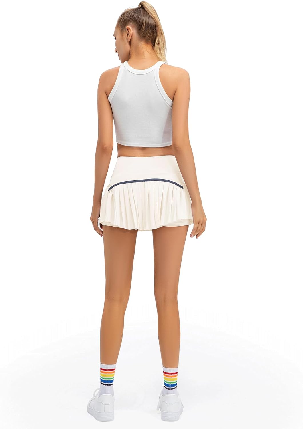 Raroauf Womens Pleated Tennis Skirts with Shorts High Waisted Mini Skirt Golf Skort Athletic Skirts Workout Pickball - Image 3