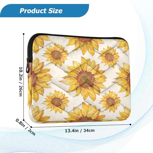 Funda para portátil de 13-14 pulgadas con diseño de girasoles miniatura 3