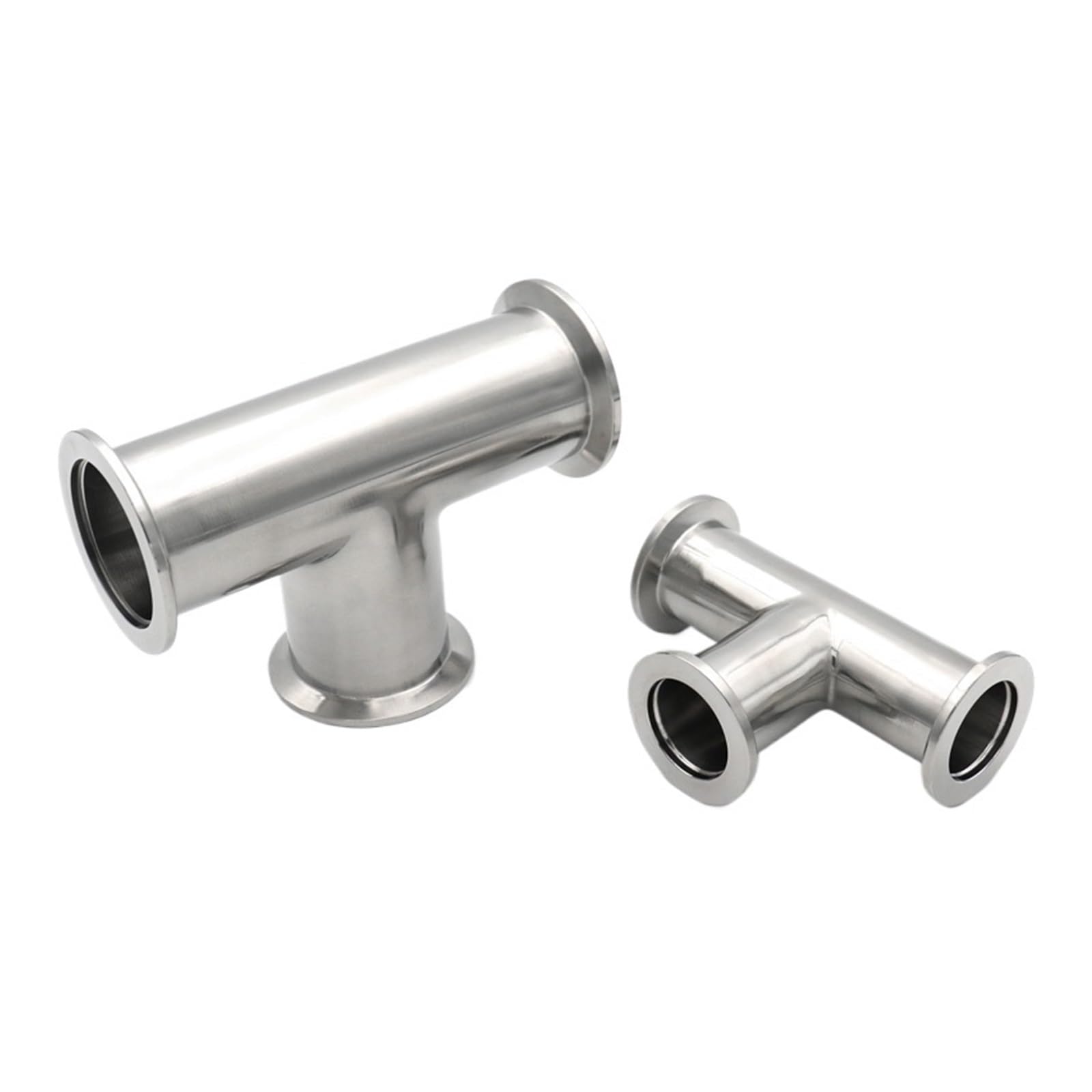 Vakuum-T-Stück 304 Edelstahl Sanitär 3-Wege KF16 KF25 KF40 KF50 Rohrverschraubung Tri-Clamp-Flansch(KF50)