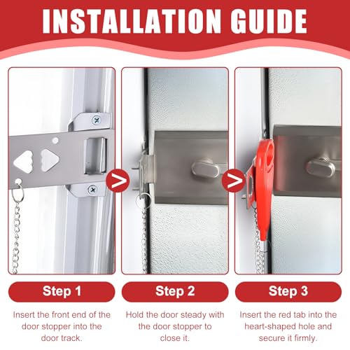 Portable Door Lock for Hotel Travel Safety Stainless Steel Travel Security Device, Extra Safety Tool, Portable Hotel Security for Home Apartment Dorm Bedroom, Door Stop Safety Tool - Image 6