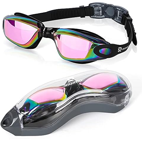 RIOROO Swimming Goggles, Swim Goggles for Adult Men Women Youth No Leaking Anti-fog UV Protection, Anti-glare Swim Goggles,for Triathlon Swim Goggles Other Summer Sports Cover