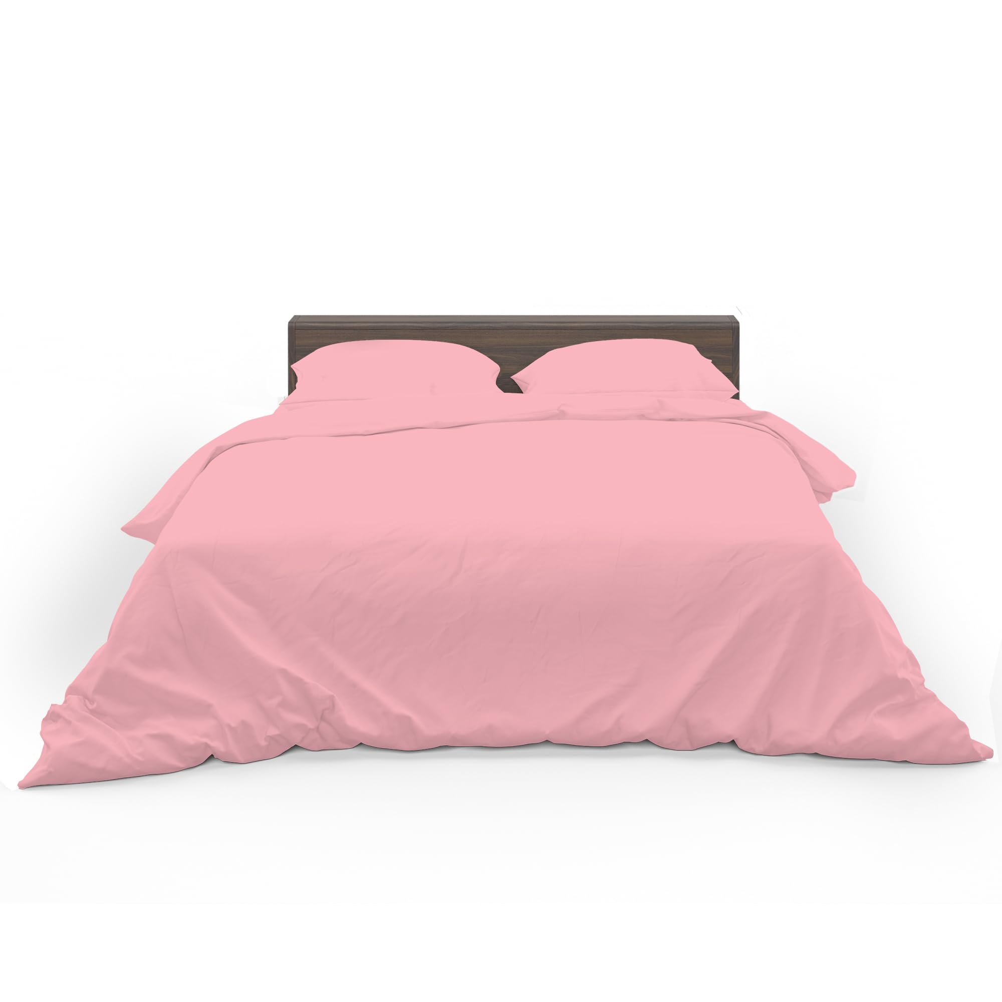 HOME ACE Pink Easy Care Super King Size Bed Duvet Cover 100% Poly Cotton Super Kingsize Duvet Set, Polycotton Duvet Cover Bedding Super King Size Beds Cotton Duvet Set