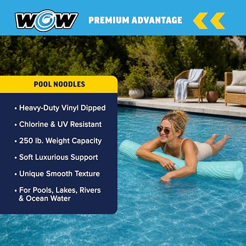 Image of World of Watersports First Class Foam Pool Noodles for Swimming and Floating, Pool Floats, Lake Floats