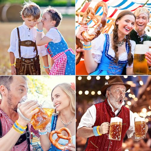 Image of JUNEBRUSHS 64pcs Oktoberfest Party Favors Silicone Bracelets Bulk