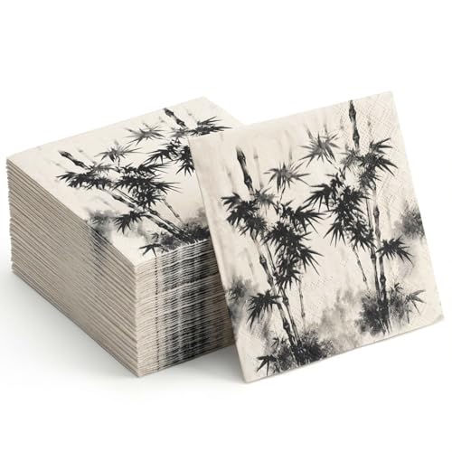 100 Pack Bamboo in the Mist Cocktail Napkins