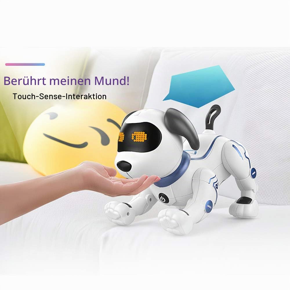 Goolsky LE Neng Spielzeug K16A Elektronische Haustiere Roboter Hund Stunt Dog Voice Command Programmierbare Touch-Sense Musik Song Spielzeug für Kinder Geburtstag