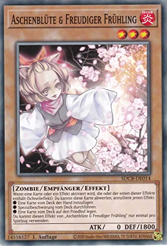 TCG SDCB-DE014 - Aschenblüte & Freudiger Frühling - Common - Deutsch - 1. Auflage - im Set mit Ultrapro Toploader - Yugioh