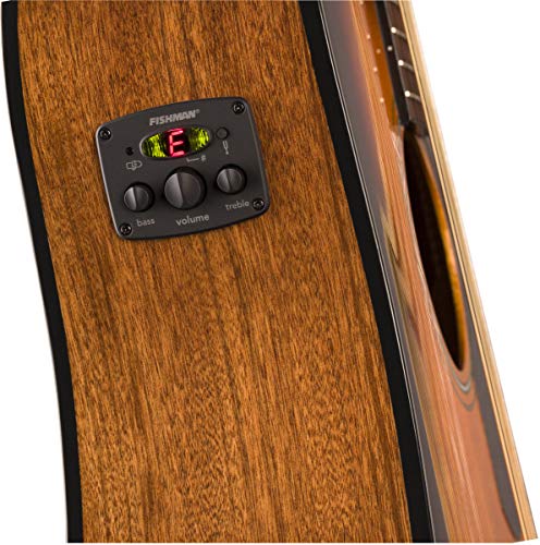 Image of Fender CD-140SCE Dreadnought Cutaway Acoustic Electric Guitar, with 2-Year Warranty, Fishman Pickup and Preamp System, Sunburst, with Case