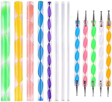 Definite Mandala Art Dot Painting Designer Acrylic Tools Set of 8 Pcs Mandal Tool and 5 Pcs Dotting Tool (Pack of 13 Tools)