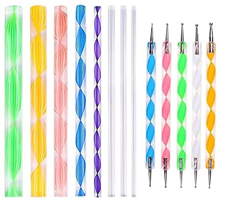 Definite Mandala Art Dot Painting Designer Acrylic Tools Set of 8 Pcs Mandal Tool and 5 Pcs Dotting Tool