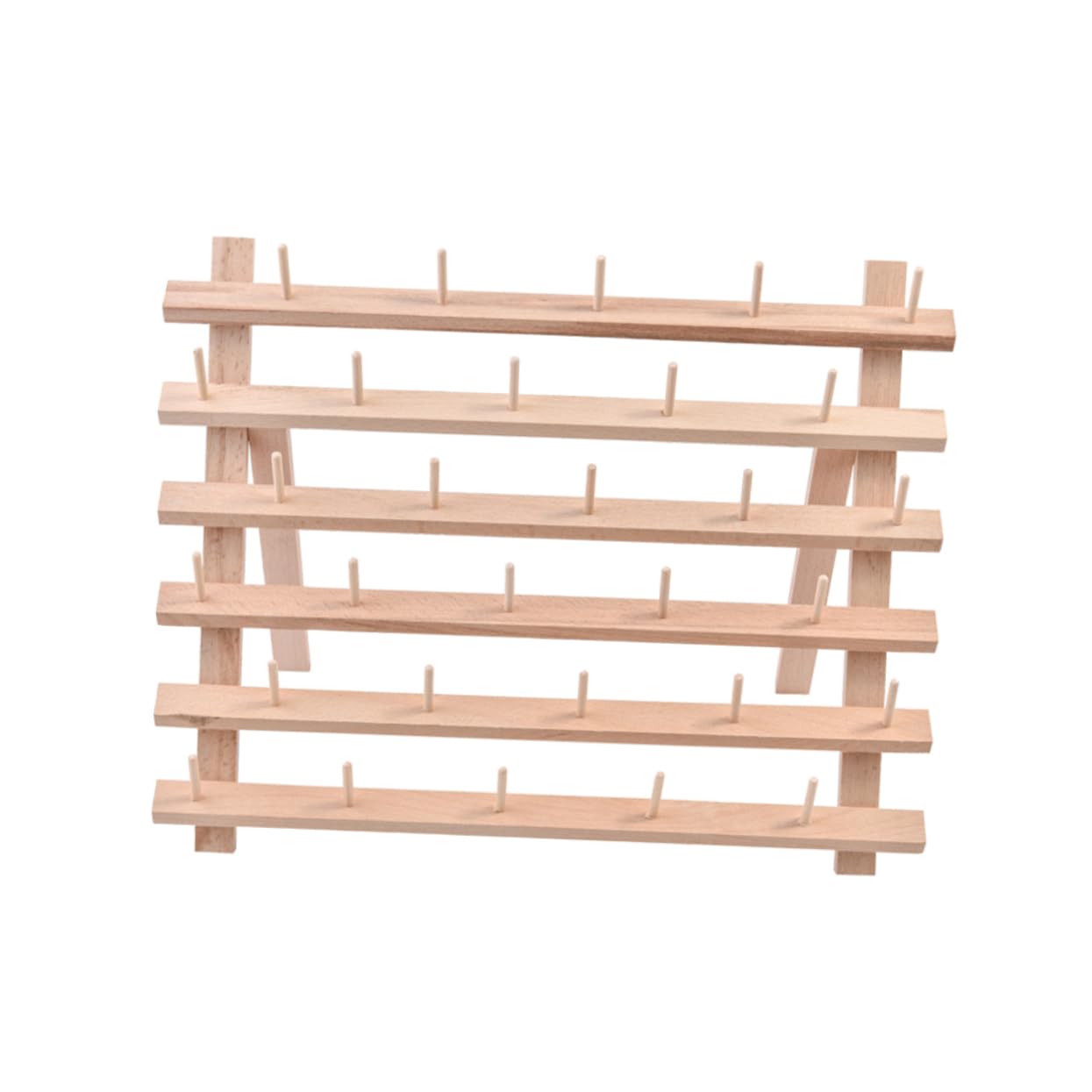 Operitacx Spulenhalter Aus Buchenholz Für Nähgarn Faltbarer Organizer Mit Garnrollenhalterungen Garnregal Für Stickmaschinen Und Quilten Platzsparend Wand Oder Tisch Aufstellbar