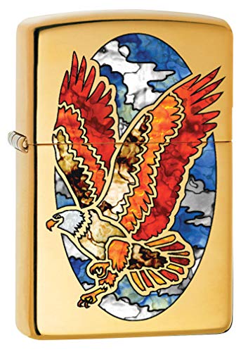Zippo Lighter: Fusion Bald Eagle - High Polish Brass 80580